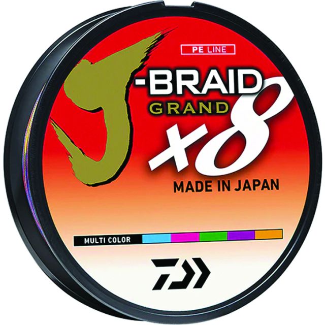 J-BRAID GRAND X8 BRAID MULTI-COLOR 80lb 550M