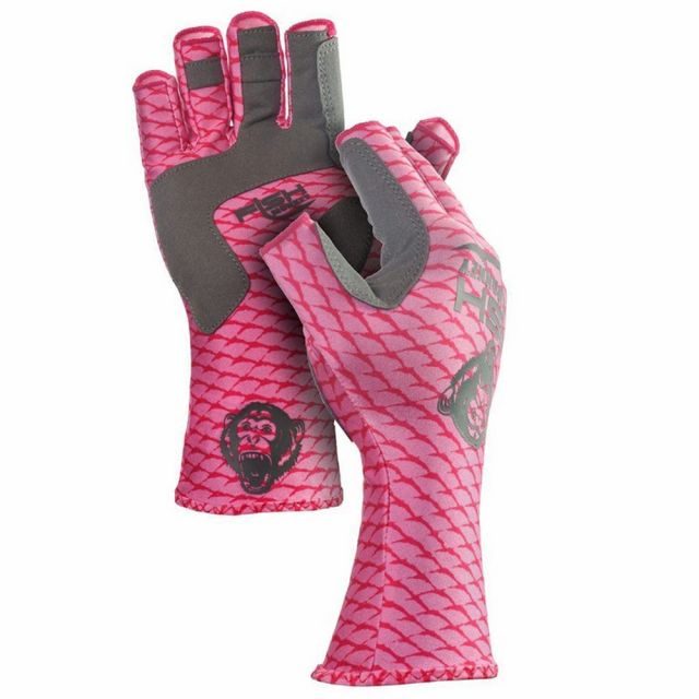 FISH MONKEY GUIDE GLOVE XS 1/2 FINGER PINK