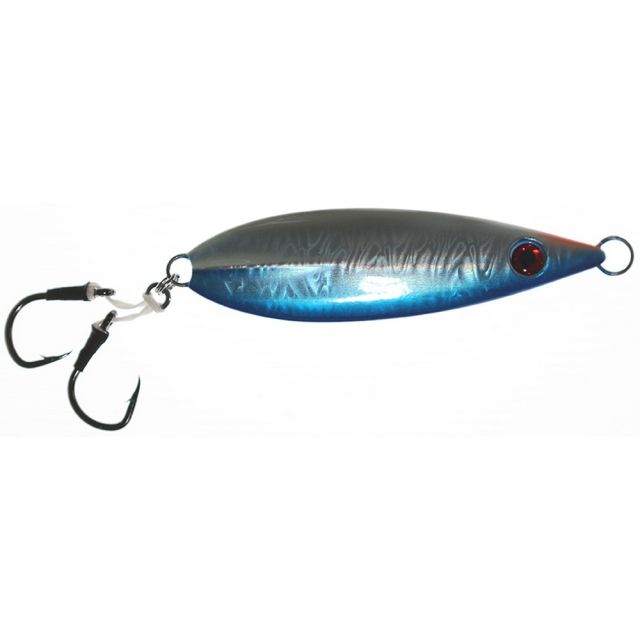 FRENZY ANGRY FLUTTER JIG 9oz BLUE RIGGED w/2