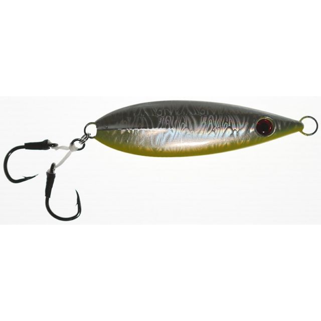 FRENZY ANGRY FLUTTER JIG 7oz GLOW RIGGED w/2